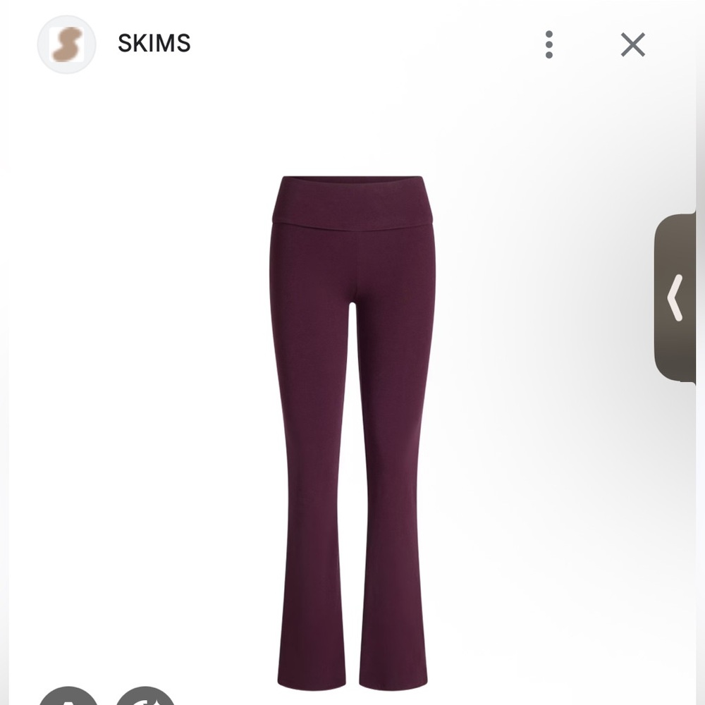 NWT SKIMS Currant Foldover Pants